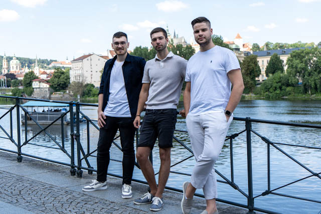 SkyCue founding team in Prague